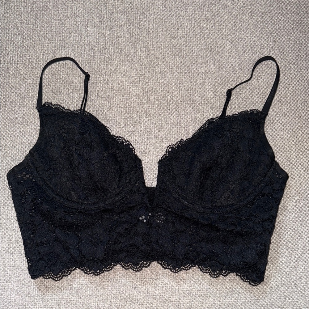 Elegant Black Lace Bralette
